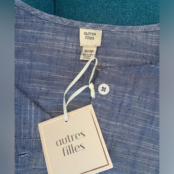 NWT Autres Filles Chambray Sleeveless Top - Picture 4 of 5